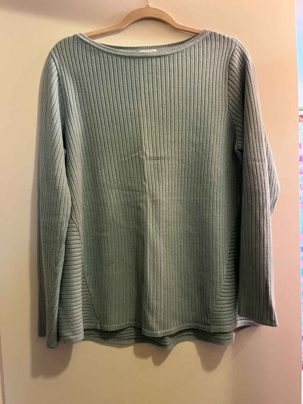 J. Jill Ribbed Crewneck Sweater in Sage Green